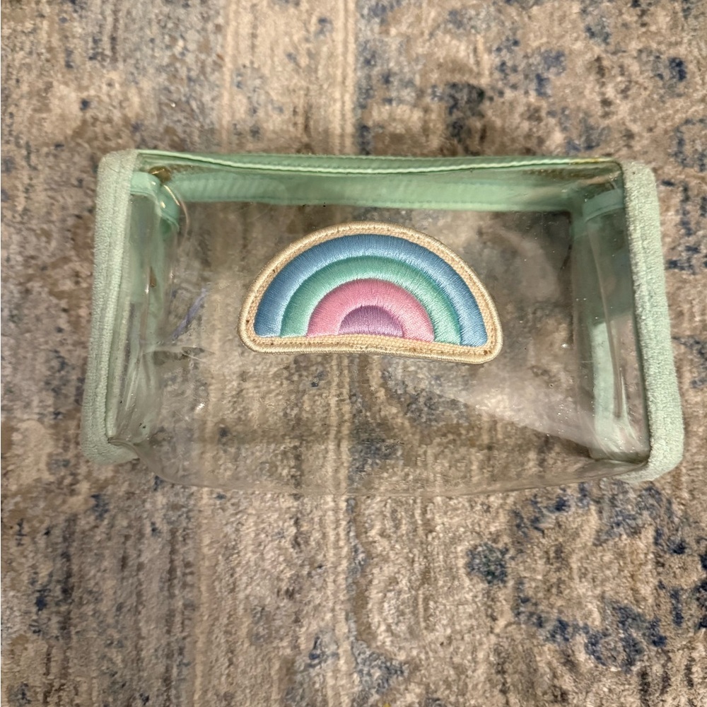 Stoney Clover Lane Clear Pouch with Pastel Rainbow